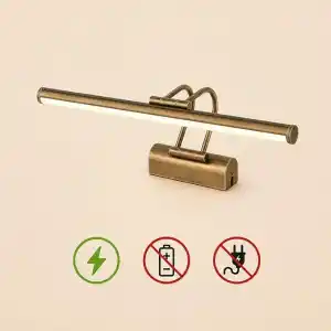 SekaTech Eskitme Flüt Duvar Apliği – 35cm 6W LED 3200K Gün Işığı – Banyo, Ayna, Resim, Tablo, Çerçeve Üstü Dekoratif Aydınlatma Lambası – 220V, IP20, Metal Gövde