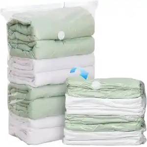 AEE® 2li Jumbo Boy Vakumlu Hurç 90x130x45 Tabanlı Yorgan Yastık Kıyafet Kışlık Büyük Boy Saklama Depolama Poşeti