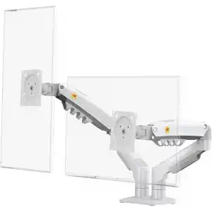 North Bayou NB F160 Ergonomic Çift Kol 2-9 kg Kapasiteli Yeni Nesil Profosyonel Monitör Standı (Beyaz)
