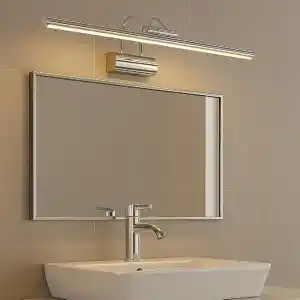 SekaTech Krom Kasa LED Flüt Aplik | 6W | 3200K Gün Işığı | 35cm | Duvar Tipi Ayna/Tablo/Resim/Banyo Üstü Dekoratif Işık | IP20 İç Mekan Kullanım