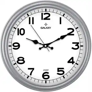 Galaxy D-200-G Klasik Kadran Gri Renk Sessiz Akar 30 cm Duvar Saati