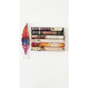 6 Çeşit Karışık Koku ve Desenli Ahşap Tütsü Kayığı Seti – 120 Adet Aromaterapi Çubuğu – Ev, Ofis ve Yoga İçin Tam Başlangıç Paketi (Yaprak Şekilli)