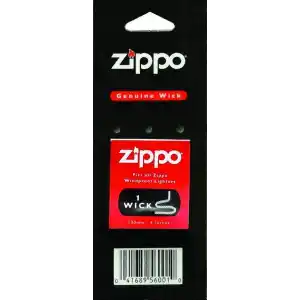 Zippo parçası fitil, pirinç, Siyah, One Size