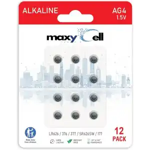 12 Adet AG4 LR626 Alkalin Düğme Pil 1,5V; Saatler, Oyuncaklar, Araç Kumandaları, Hesap Makineleri, İşitme Cihazları ve Elektronik Cihazlar için Yüksek Kapasiteli, Uzun Ömürlü Sızdırmaz
