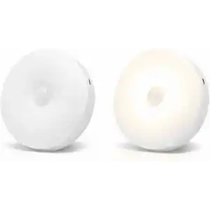 2’li Set Sensörlü LED Kabin Işığı Gece Lambası | 1,5W | 4000K Doğal Beyaz | 150 Lümen | USB Şarjlı | Manyetik & Bantlı | Mutfak Dolabı, Merdiven, Gardırop Aydınlatma Karanlıkta Harekete Duyarlı
