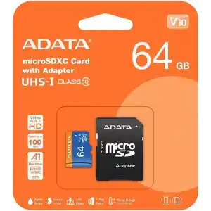 ADATA SD MicroSD Card 64GB SDXC (UHS-I Class 10) Ada Perakende