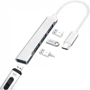 Coverzone Type-c To USB Hub 4 Port Çoklayıcı Macbook İle Uyumlu Çoğaltıcı Adaptör
