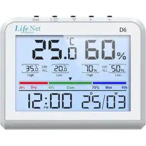 Life Net Medikal Dijital Termometre Isı Ve Nem Ölçer D6