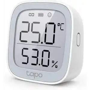 Tapo T315, Akıllı Sıcaklık ve Nem Monitörü, Ücretsiz Veri Depolama, LCD Ekran, Gerçek Zamanlı Bildirimler, Pil Dahildir, Alexa ve Google Home ile Çalışır, Tapo Hub Gereklidir Ayrıca Satılır
