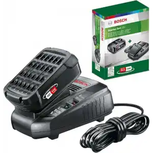 Bosch Home and Garden 18 Volt Akü ve AL 1830 CV Şarj Cihazı Başlangıç Seti, 2.5 Ah Akü, 300l/saat Debi, 0.365 kg