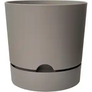 ToXA Begonya Saksı Tabaklı Drenajlı Mat Plastik Çiçek Saksısı (1 Adet, 9 Litre, 25cm, Bej)