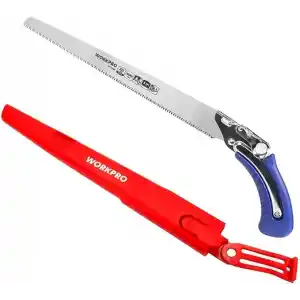 Workpro WP333008 Profesyonel Ağaç Budama Testeresi, 325mm, 8TPI, 65Mn Çelik Bıçak, Kauçuk Saplı