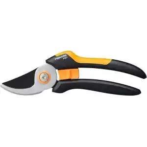 Fiskars Bypass M Bahçe Makası, Masif, P321, Taze dallar ve çalılar için, Yapışmaz kaplama, Paslanmaz çelik bıçaklar, Uzunluk: 20,1 cm, Siyah/Turuncu, 1057162