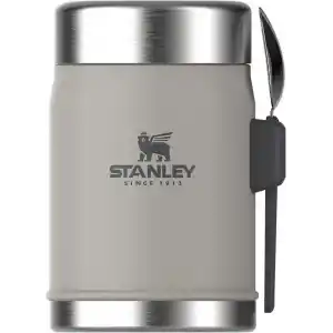 STANLEY Classic Legendary Yemek Termosu + Kaşık 0.4 Litre - Gri (Ash) | Paslanmaz Çelik