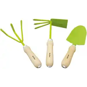 Eltos 3lü Bahçe Seti, Kürek, Tırmık, Çapa Seti, Ahşap Sap, Dayanıklı Çelik Başlık, Ergonomik Tasarım, El Dostu, Bahçıvan Alet Takımı, Balkon, Saksı, Ev Bahçesi İçin, Hobi Seti, EBS003