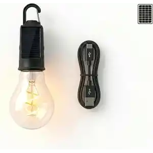 Solar ve Type-C Şarjlı Kamp Lambası | 3 Kademeli Işık, Şarj Göstergeli, Asılabilir Suya Dayanıklı Çadır ve Doğa Feneri
