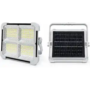 200W Solar LED Projektör, 3 Renk Işık Modlu Şarjlı Kamp Lambası, USB Girişli Güneş Panelli Acil Durum Işığı İP44