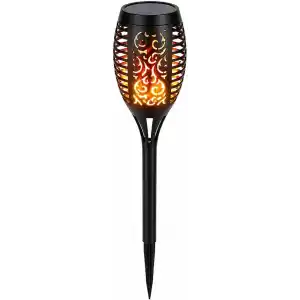 Busstier Led Alev Efektli Solar Lamba Dekoratif Bahçe Aydınlatma Meşale Güneş Enerjili Dış Mekan Teras Çim Yol Aydınlatması Sarı Işık Bahçe Dekor Lambası