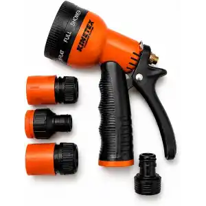 KINETEX 8 Modlu Bahçe Sulama Tabancası Seti, Ayarlanabilir Çok Fonksiyonlu Hortum Başlığı, Ergonomik Tetikli Su Püskürtme Tabancası, Bahçe, Araç Yıkama ve Dış Mekan Temizliği İçin