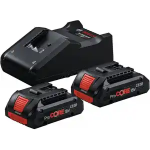 Bosch Professional 18 Volt Akü Şarj Cihazı Seti (2 x ProCORE 4,0 Ah Li-Ion Akü + GAL 18V-40 Şarj Cihazı, Modül, Karton kutuda)