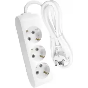 Viko Multi-Let 3lü Topraklı Kablolu Ç.K 5mt Priz, Beyaz