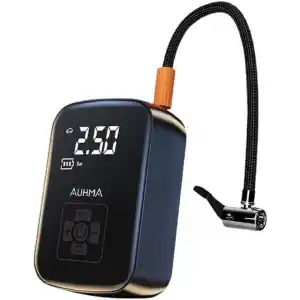 Hava Kompresörü, 150 PSI Dijital Göstergeli Oto Kompresör, Araba, Motosiklet, Bisiklet ve Top İçin, Taşınabilir Şarjlı Kullanım, Fener Işığı, 4000 Mah Batarya, 3 Farklı Başlık (PSI,KPA,BAR,KG/CM²)