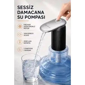 Ultra Sessiz Şarjlı Otomatik Damacana Su Pompası Yüksek Hızlı Akış 2000mAh Pil