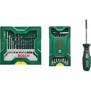 Bosch - X-Line 15 Parça Delme & 25 Parça Vidalama Ucu Seti + Tornavida