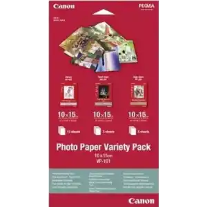 Canon Fotoğraf kağıdı VP-101 örnek paket kartpostal - 10 x 15 cm, mürekkep püskürtmeli yazıcı için 20 yaprak