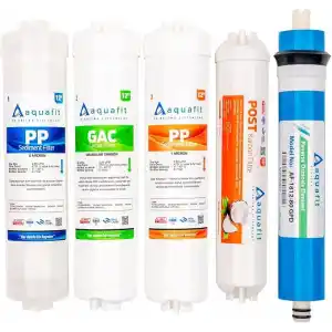 Aquafit Kapalı Kasa Su Arıtma Cihazı İki Tarafı Çubuklu 5li Filtre Seti