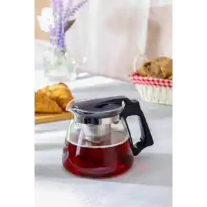 Orret Home Isıya Dayanıklı Borosilikat Cam Demlik, Kendinden Süzgeçli, Şık Tasarım (1500 Ml)