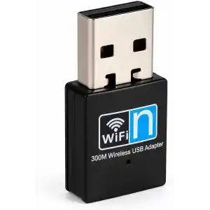 PrimeX PX-WF3 Realtek RTL8192EU 300Mbps USB WiFi Adaptör, 2.4GHz 802.11n Wireless Dongle, USB Kablosuz Ağ Alıcı, PC Laptop Notebook Mini PC İçin WiFi Aparatı, Windows 11/10 ve Linux Tak Çalıştır