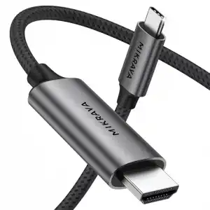 USB C HDMI Kablo (4K@60Hz,2K@144Hz,1080P@240Hz) HDR HDCP Type C to HDMI 2.0 [Thunderbolt 5/4/3, DeX Mode Uyumlu], iPhone 15/16/17 Pro, MacBook iPad Pro/Air, Samsung S25 ile Uyumlu (2 Metre)