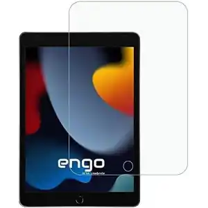 Engo Apple iPad 9. Nesil 10.2 İnç İle Uyumlu Ekran Koruyucu 9H Temperli Kırılmaz Esnek Nano Cam, Çizilmeye Ve Darbeye Dayanıklı Koruma, HD Şeffaf A2602 A2604