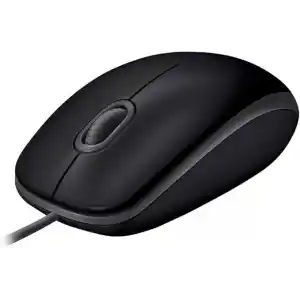 Logitech B110 kablolu USB fare, sessiz tuşlar, tam boyutlu konforlu tasarım, iki elle kullanılabilir PC/Mac/Laptop - Gri