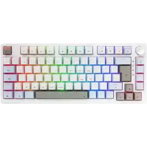 Gravion VEXOR RGB Mekanik Gaming Oyuncu Klavyesi 82 Tuş | 3 Mod (Bluetooth + 2.4G + Kablolu) | Huano Brown Kahverengi Switch Linear | 2000mAh Batarya | Anti-Ghosting Kompakt%75 Hot Swap