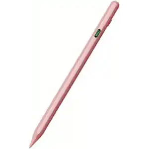 Coverzone Universal Dokunmatik Stylus Kalem LED Göstergeli Manyetik Gövdeli Type-C Şarjlı Hassas Uçlu Çizim ve Not Alma Kalemi Tüm Touchscreen Cihazlarla iPad ile Uyumlu | ZR61 (Açık Pembe)