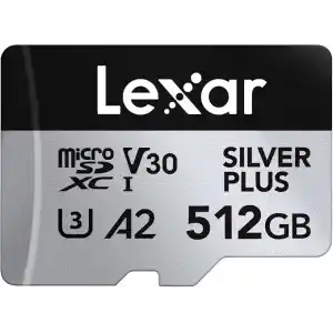 Lexar 512GB Silver Plus 205mb 4K V30 UHSI Micro SD Hafıza Kartı