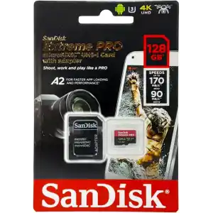 SanDisk Extreme Pro 128 GB microSDXC Hafıza Kartı SDSQXCY-128G-GN6MA, 170 MB/sne kadar