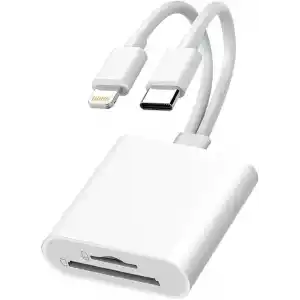 Lunatic 8360 Type-C Lightning Kart Okuyucu Micro SD TF Hafıza Kart Adaptörü Çevirici Çoklayıcı Sdhc