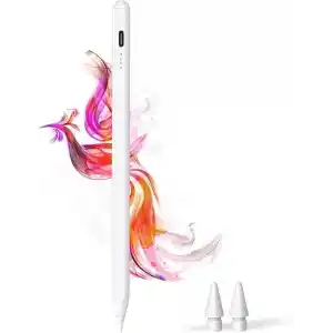 iPad(2018-2026) için Stylus Tablet Kalem 2018 Sonrası Tüm iPad Modellerinine Uyumlu Eğim Sensörlü Avuç İçi Reddi Aktif Stylus Kalem (Beyaz)