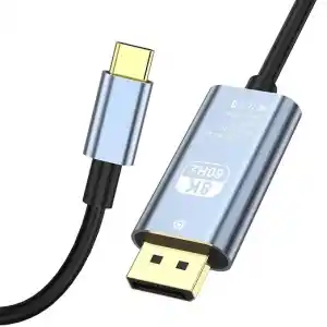 Coverzone Type-C to DP Kablo, 8K 60Hz 200cm Yüksek Hızlı, Tip C to Displayport Kablo 2 Metre Uzunluğu USB C Displayport 200cm ZR858
