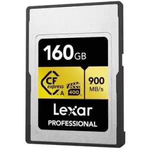 Lexar 160GB Profesyonel CFexpress Tip A Altın Serisi Hafıza Kartı, 900MB/sye Kadar Okuma, Sinema Kalitesi 8K Video, Dereceli VPG 400 (LCAGOLD160G-RNENG)