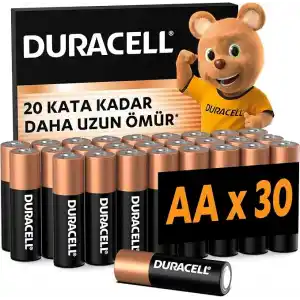 Duracell BASIC AA Alkalin Kalem Pil (30lu Paket)