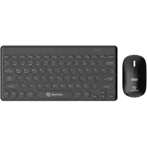 Gravion KM-BT37 Kablosuz Klavye Mouse Seti, Bluetooth + USB Dongle 2.4G, 78 Tuş Kompakt, Türkçe Q, PC TV Laptop Tablet Telefon Uyumlu, Siyah