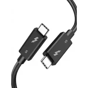 Coverzone Thunderbolt 5.0 Type-C Kablo – 240W PD Hızlı Şarj, 120Gbps Veri Aktarımı, 16K 60Hz Görüntü Desteği, E-Marker Akıllı Çipli, Thunderbolt 3/4/USB4 Geriye Uyumluluklu Örgü Kablo | ZR1107
