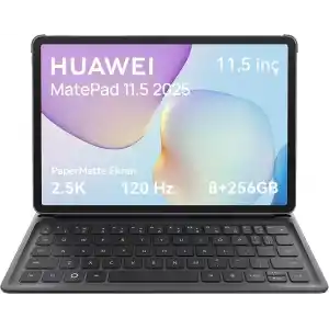 HUAWEI MatePad 11.5 2025 Tablet 2.5K 120Hz Göz Dostu PaperMatte Ekran, 8+256GB, 10100 mAh Pil, 40W SuperCharge, WiFi 6, Bluetooth 5.2, HUAWEI Notes, Dörtlü Hoparlör, Ayrılabilir klavye, Uzay Grisi