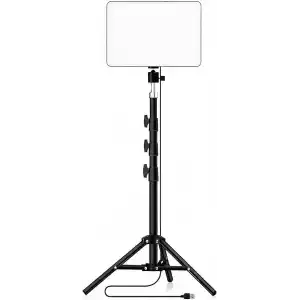 SMAYLİNG LED Video Işık Seti - Ayarlanabilir Tripod, USB Kontrollü Sıcak/Soğuk Işık, 3 Mod & 10 Parlaklık Seviyesi, YouTube Çekimi, Canlı Yayın, Fotoğrafçılık ve Makyaj Işığı