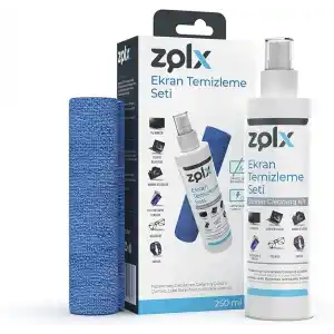 Zolx Ekran Temizleme Seti 250ML + Temizleme Bezi Lcd, Led, Ekran, Laptop, Tablet, Bilgisayar, Televizyon, Cep Telefonu, Gözlük, Kamera, Koruyucu Ve Parlatıcı Doğal Temizleme
