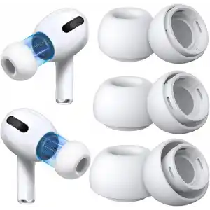 AirPods Pro & AirPods Pro 2. Nesil için 3 Çift Yedek Kulak Uçları, Gürültü Azaltma Delikli Silikon Kulak Ucu Ağrısı Yok, Kaymaz Yumuşak Kulak Uçları Airpods Pro/Pro 2 ile Uyumlu (Boyutlar